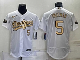 Los Angeles Dodgers #5 Freddie Freeman Number White 2022 All Star Stitched Flexbase Nike Jersey,baseball caps,new era cap wholesale,wholesale hats